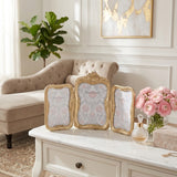 Westminster Gold Tri-Fold 4x6 and 5x7 Photo Frame