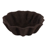 Ragtown Brown Fluted Paper Mache Bowl