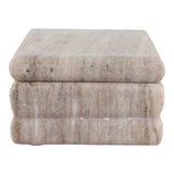 Elmira Beige Ribbed Layered Marble Box