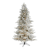 6.5' Flocked Grand Northern Rocky Fir Artificial Christmas Tree