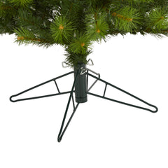 6.5’ Green Valley Pine Artificial Christmas Tree with 300 Warm White LED Lights and 579 Bendable Branches - Ornate Home