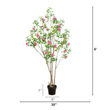 6' Artificial Dogwood Tree with Real Touch Leaves - Ornate Home