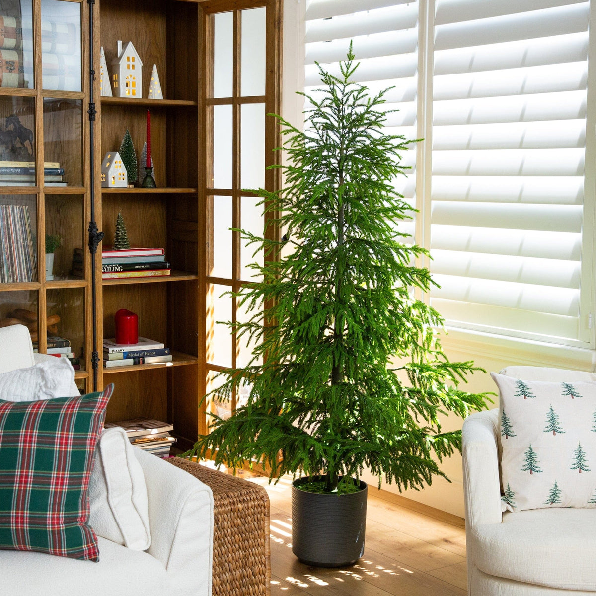 6' Artificial Real Touch Norfolk Island Pine Christmas Tree with Natural Look