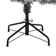 6' Flocked Rock Springs Spruce Artificial Christmas Tree with 250 Clear LED Lights - Ornate Home