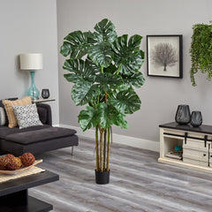 6’ Monstera Tree Artificial - Ornate Home