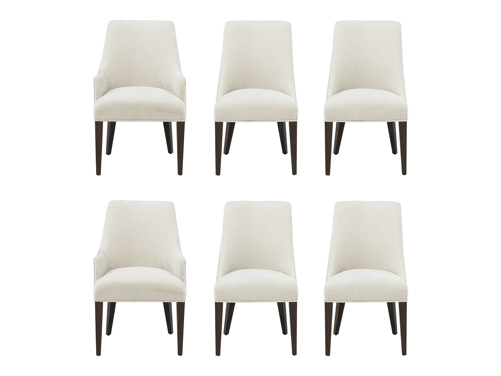 6-Piece Beever Dining Chair and Arm Chair in Cream - Ornate Home