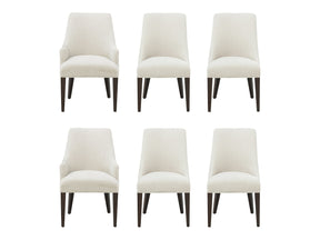 6-Piece Beever Dining Chair and Arm Chair in Cream - Ornate Home