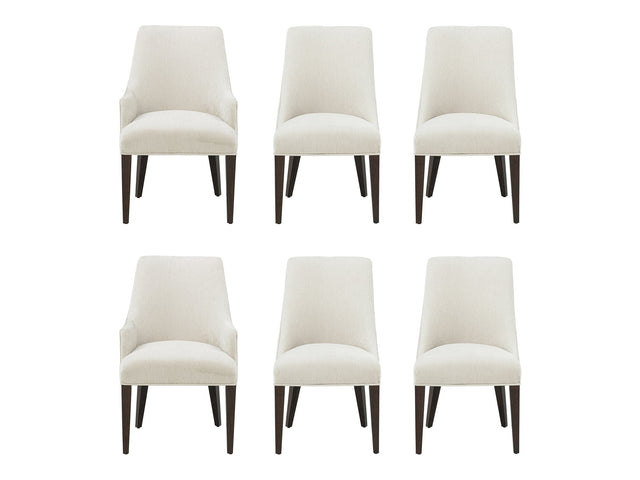 6-Piece Beever Dining Chair and Arm Chair in Cream - Ornate Home