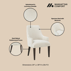 6-Piece Beever Dining Chair and Arm Chair in Cream - Ornate Home