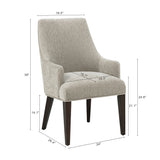6-Piece Beever Dining Chair and Arm Chair in Taupe - Ornate Home