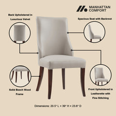 6-Piece Connie Dining Chair and Arm Chair in Light Grey - Ornate Home
