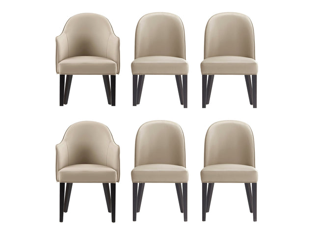 6-Piece Hillman Dining Chair and Arm Chair in Sand - Ornate Home