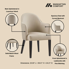 6-Piece Hillman Dining Chair and Arm Chair in Sand - Ornate Home
