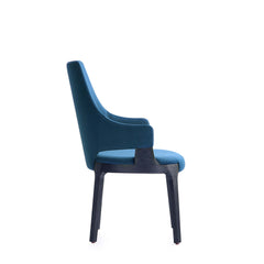 6-Piece Kara Dining Side and Arm Chairs in Blue - Ornate Home