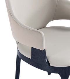 6-Piece Kara Dining Side and Arm Chairs in Light Grey - Ornate Home