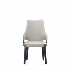 6-Piece Kara Dining Side and Arm Chairs in Light Grey - Ornate Home