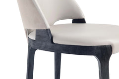 6-Piece Kara Dining Side and Arm Chairs in Light Grey - Ornate Home