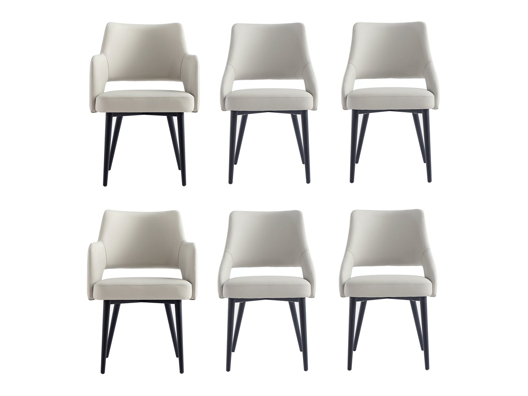 6-Piece Tremont Dining Chair in Stone - Ornate Home