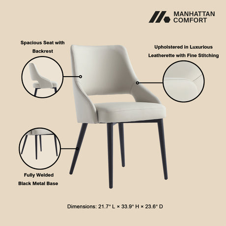 6-Piece Tremont Dining Chair in Stone - Ornate Home