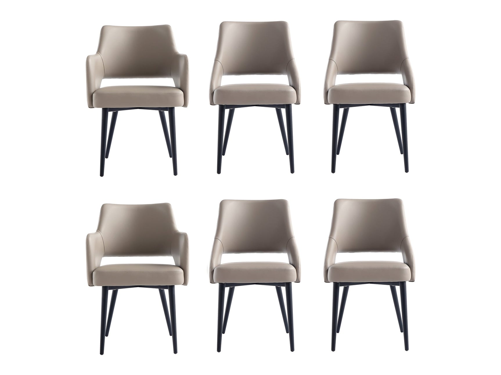 6-Piece Tremont Dining Chair in Taupe - Ornate Home