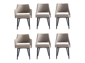 6-Piece Tremont Dining Chair in Taupe - Ornate Home