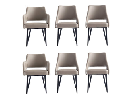 6-Piece Tremont Dining Chair in Taupe - Ornate Home