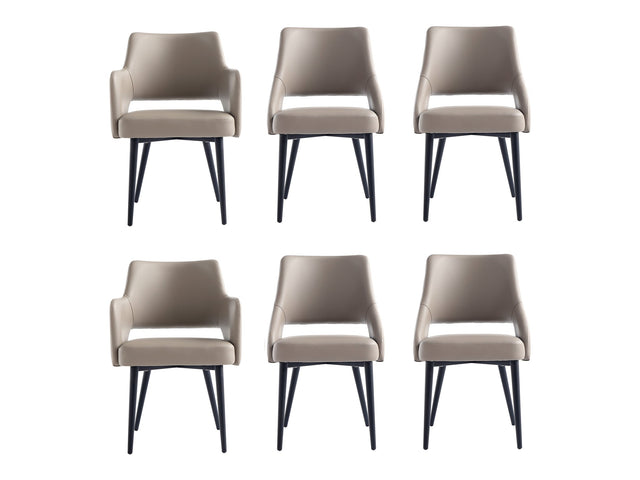 6-Piece Tremont Dining Chair in Taupe - Ornate Home