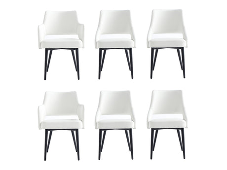 6-Piece Tremont Dining Chair in White - Ornate Home