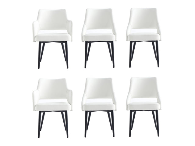 6-Piece Tremont Dining Chair in White - Ornate Home