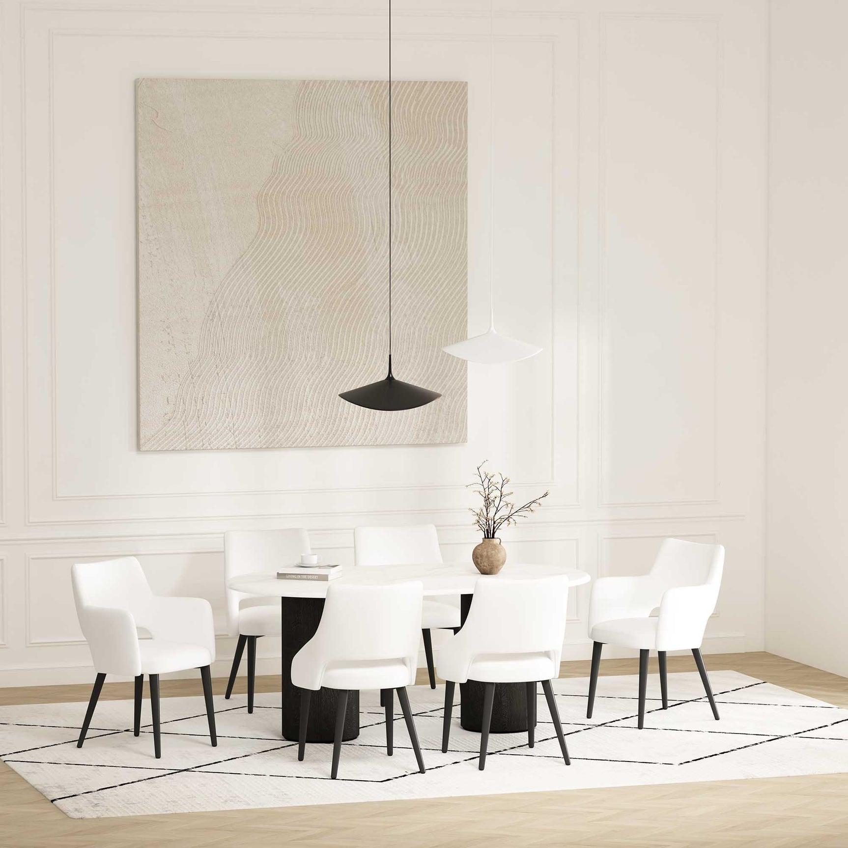 6-Piece Tremont Dining Chair in White - Ornate Home