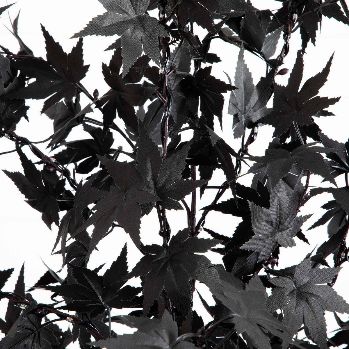 6' Pre-Lit Artificial Halloween Black Maple Tree with 300 Orange & Purple LED Lights