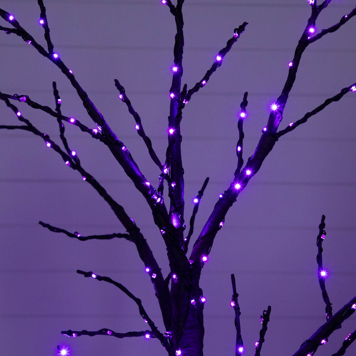 6'  Pre-Lit Artificial Halloween Twig Tree with 480 Orange & Purple LED Lights