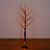 6'  Pre-Lit Artificial Halloween Twig Tree with 480 Orange & Purple LED Lights