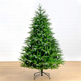 6' Pre-Lit Artificial Luxembourg Pine Christmas Tree with 250 Multicolored Traditional Bulb LED Lights