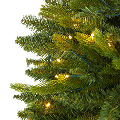 6' Sun Valley Fir Artificial Christmas Tree with 300 Clear LED Lights - Ornate Home