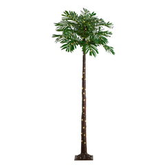 6’ UV Resistant Lighted Artificial Palm Tree with 206 Warm White LED Lights (Indoor/Outdoor) - Ornate Home