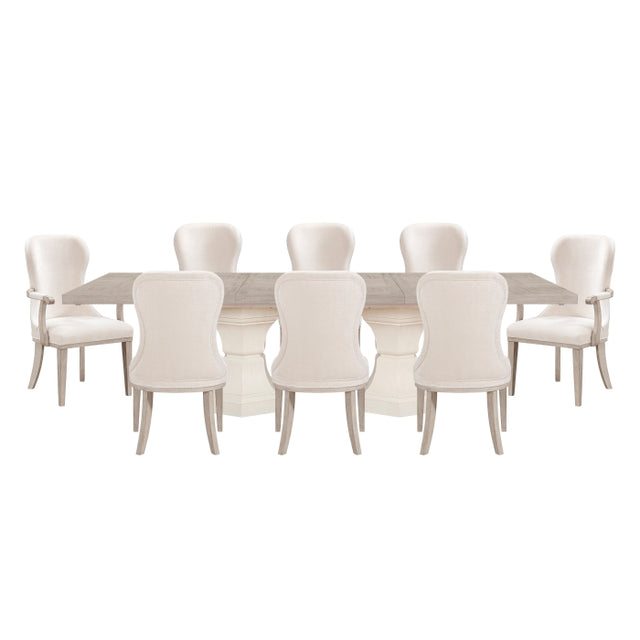 Lofton Beige 9pc Dining Set