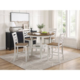 Tyler Beige 5-Piece Pack Counter Height Set