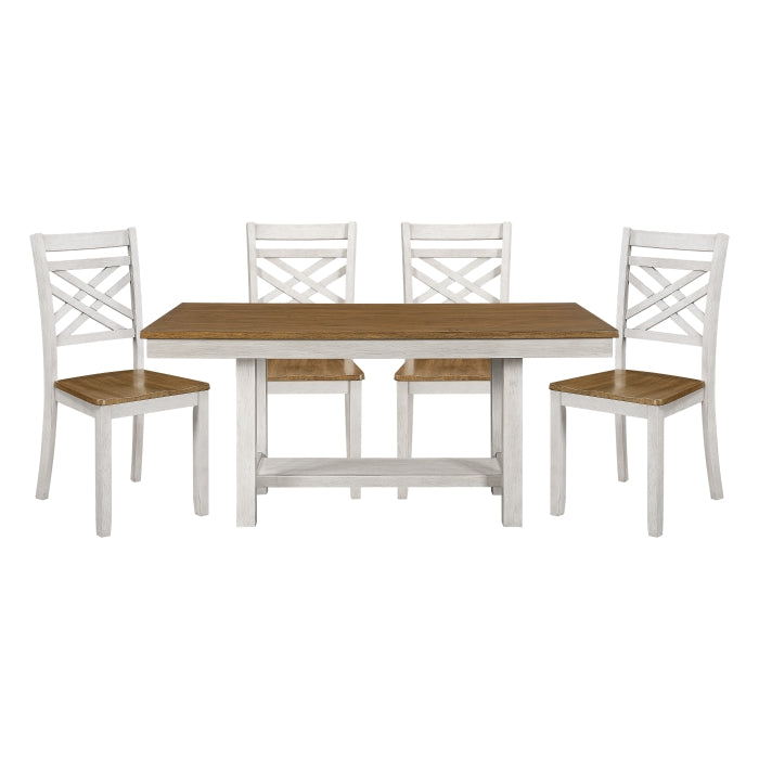 Tyler Tan 5pc Dining Set