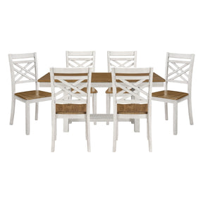 Tyler Beige 7pc Dining Set