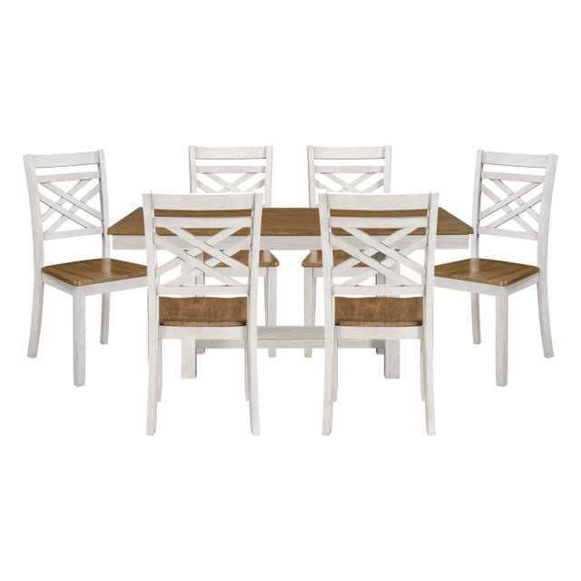 Tyler Beige 7pc Dining Set