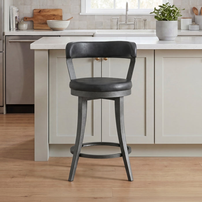 Foundry Black Swivel Counter Height Chair