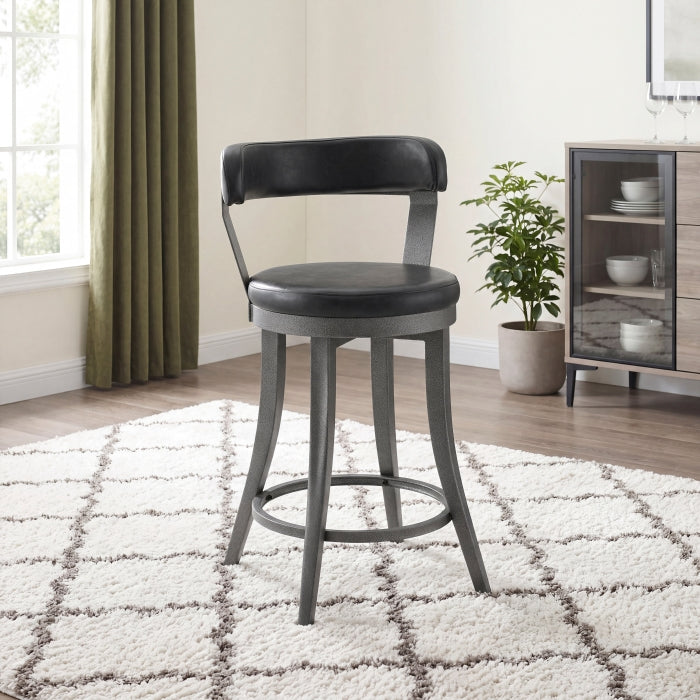 Foundry Black Swivel Counter Height Chair