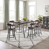 Foundry Brown Swivel Counter Height Chair