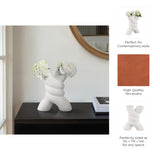 Monola White Twisted X Shape Terracotta Vase