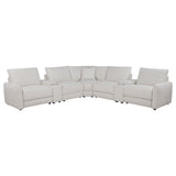 Valle Pearl 7-Piece L-shaped Power Reclining Sectional With Dual Consoles