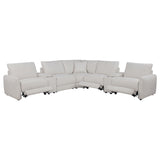 Valle Pearl 7-Piece L-shaped Power Reclining Sectional With Dual Consoles
