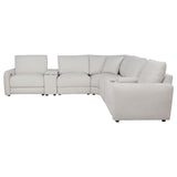 Valle Pearl 7-Piece L-shaped Power Reclining Sectional With Dual Consoles