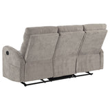 Hamilton Sand 2-Piece Chenille Manual Reclining Sofa Set