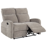 Hamilton Sand 2-Piece Chenille Manual Reclining Sofa Set